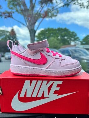 Nike Kids Pink and Hot Pink Low Top Sneakers